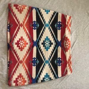 Tribal Print Brocade Skirt